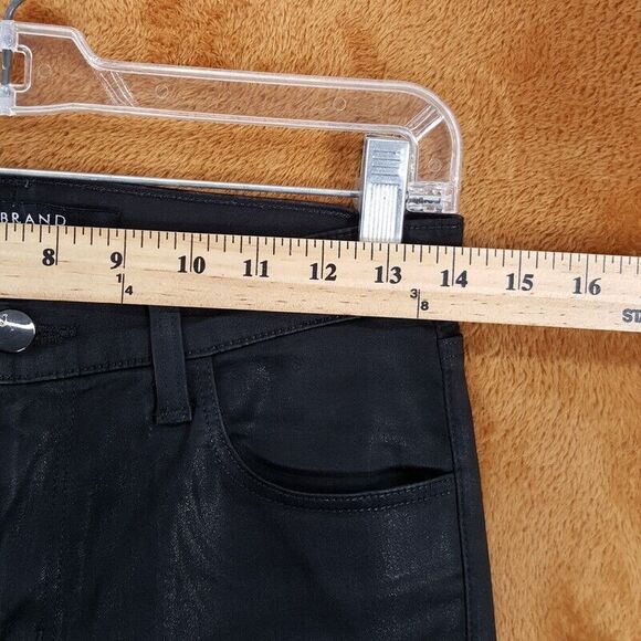 J BRAND Jeans Womens Size 27 Black Out Lace Hem Crop Stretch Denim SELENA - Picture 7 of 10